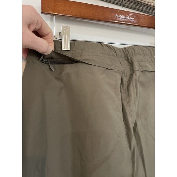 REI UPF 30 Belted Denali Pants Womens Brown Nylon 6 Pocket Roll Hem Sz 10 Hiking - Picture 3 of 9